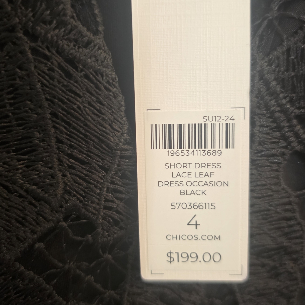Plus Size - Chico's Black Lace Midi Dress - Picture 4 of 9